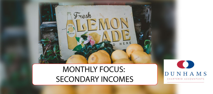 MONTHLY FOCUS: SECONDARY INCOMES - Dunhams News Blogs