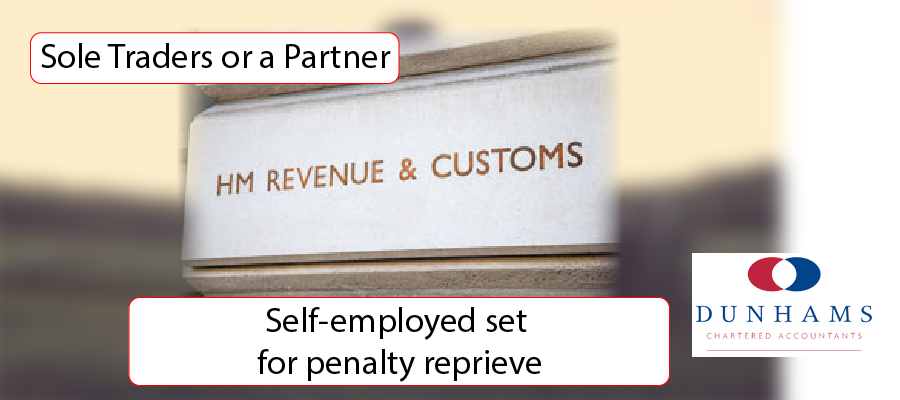 Self-employed set for penalty reprieve -Dunhams News Blogs