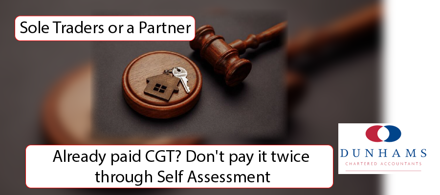 Manchester Accountants - Already paid CGT? Don't pay it twice through Self Assessment