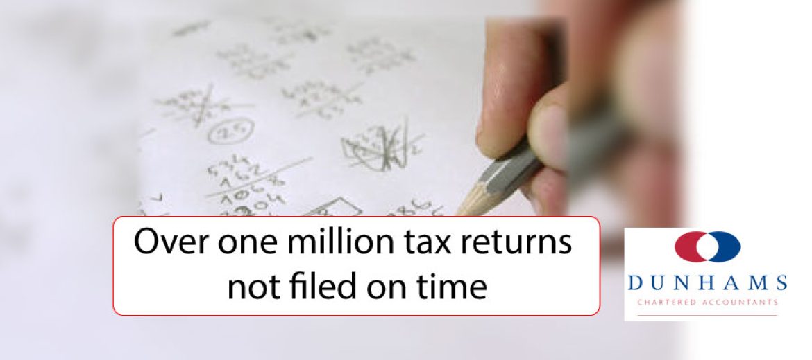 Over one million tax returns not filed on time