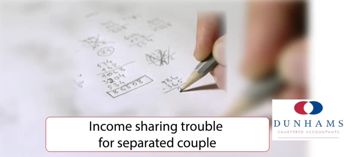 Income sharing trouble for separated couple